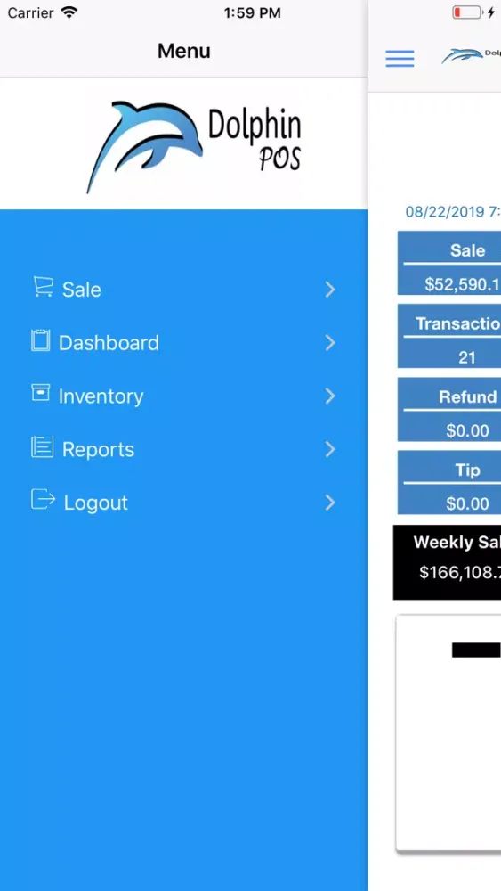 Tangkapan skrin Dolphinpos - Reports for POS