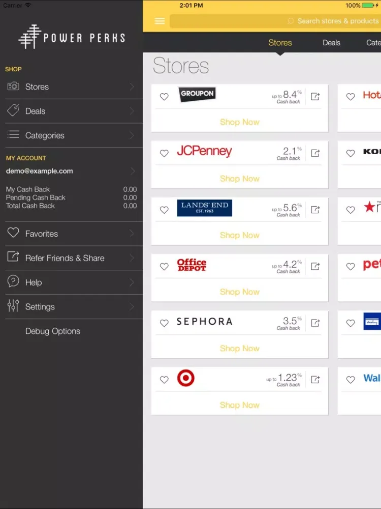 Capturas de pantalla de Power Perks iPad 