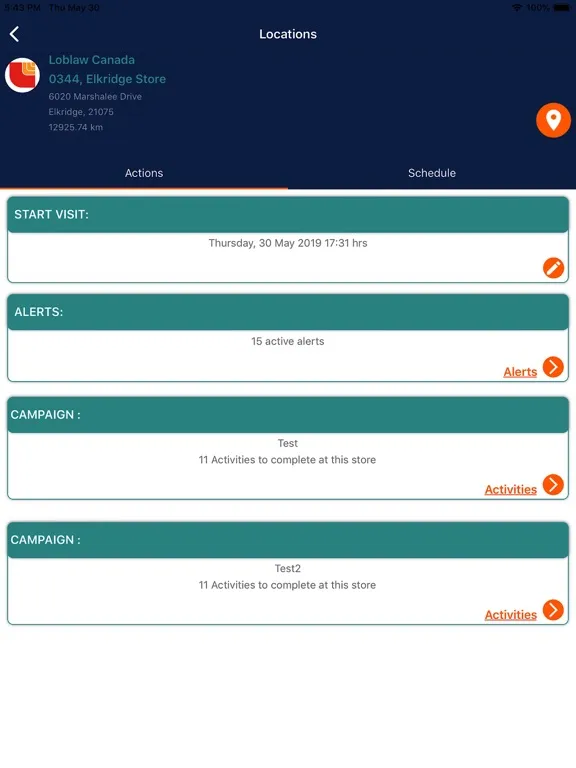 RSi In-Store iPad  Screenshots