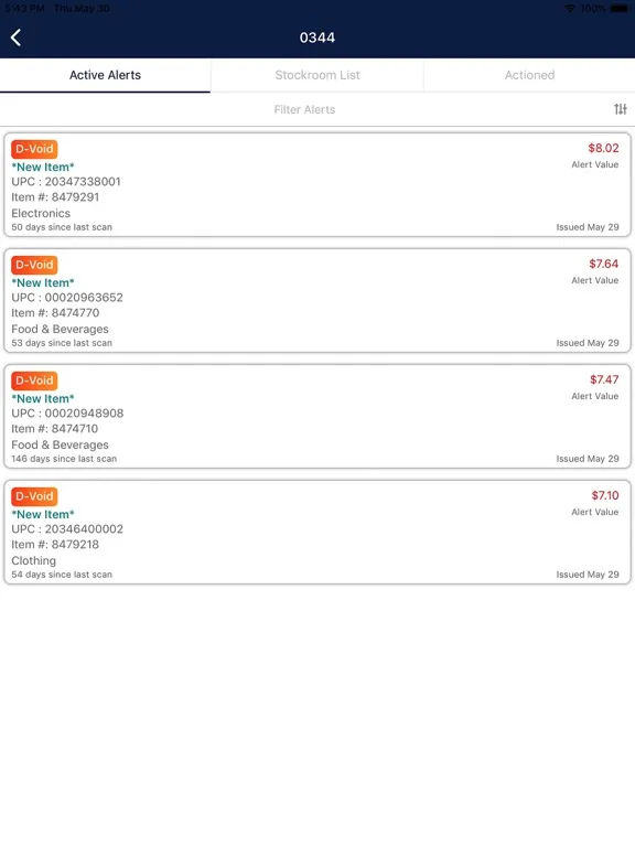 RSi In-Store iPad  Screenshots