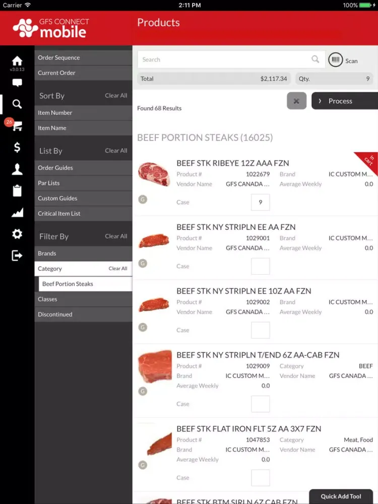 GFS Connect Mobile iPad  Ekran Görüntüleri