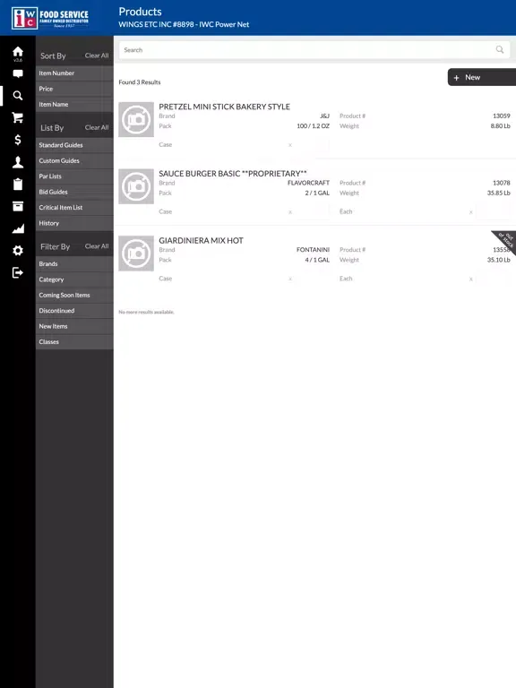 IWC Food Service Mobile Access iPad  سکرین شاٹس