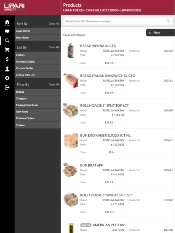 Tangkapan skrin Lipari Direct Mobile iPad 