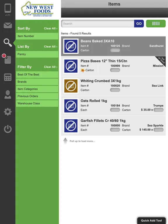 New West Foods Mobile iPad  Screenshots