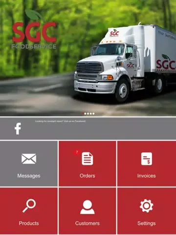 Capturas de tela do SGC Foodservice iPad 
