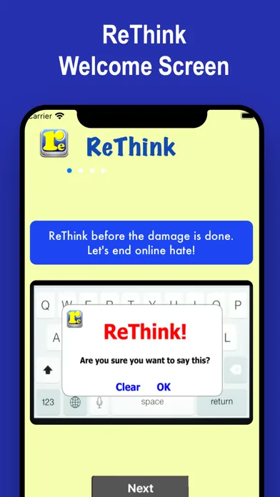 Ảnh chụp màn hình của ReThink - Stop Cyberbullying
