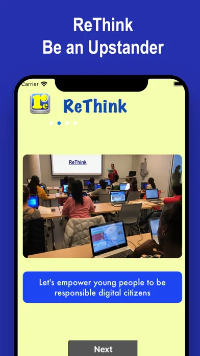Ảnh chụp màn hình của ReThink - Stop Cyberbullying