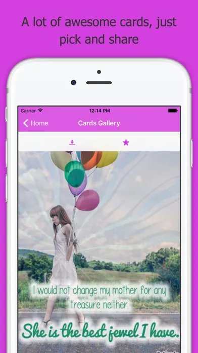 Capturas de tela do Mothers Day Quotes & Editor