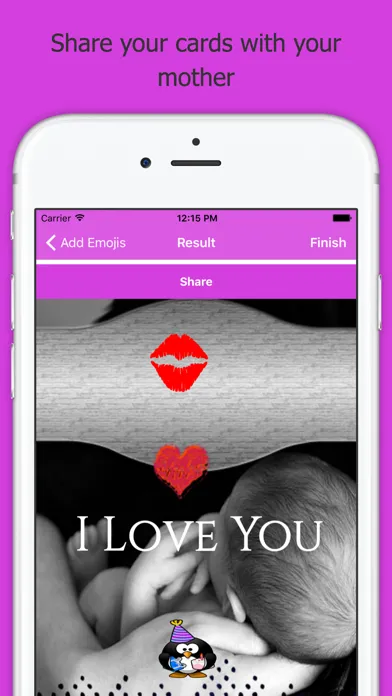 Capturas de tela do Mothers Day Quotes & Editor