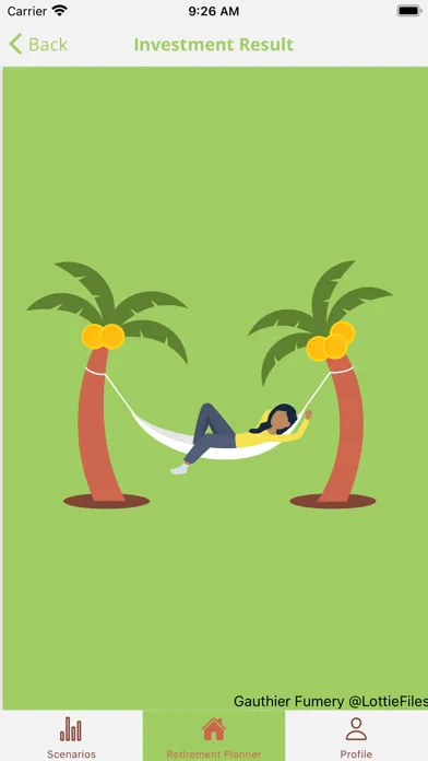 Capturas de tela do Retirement Planner