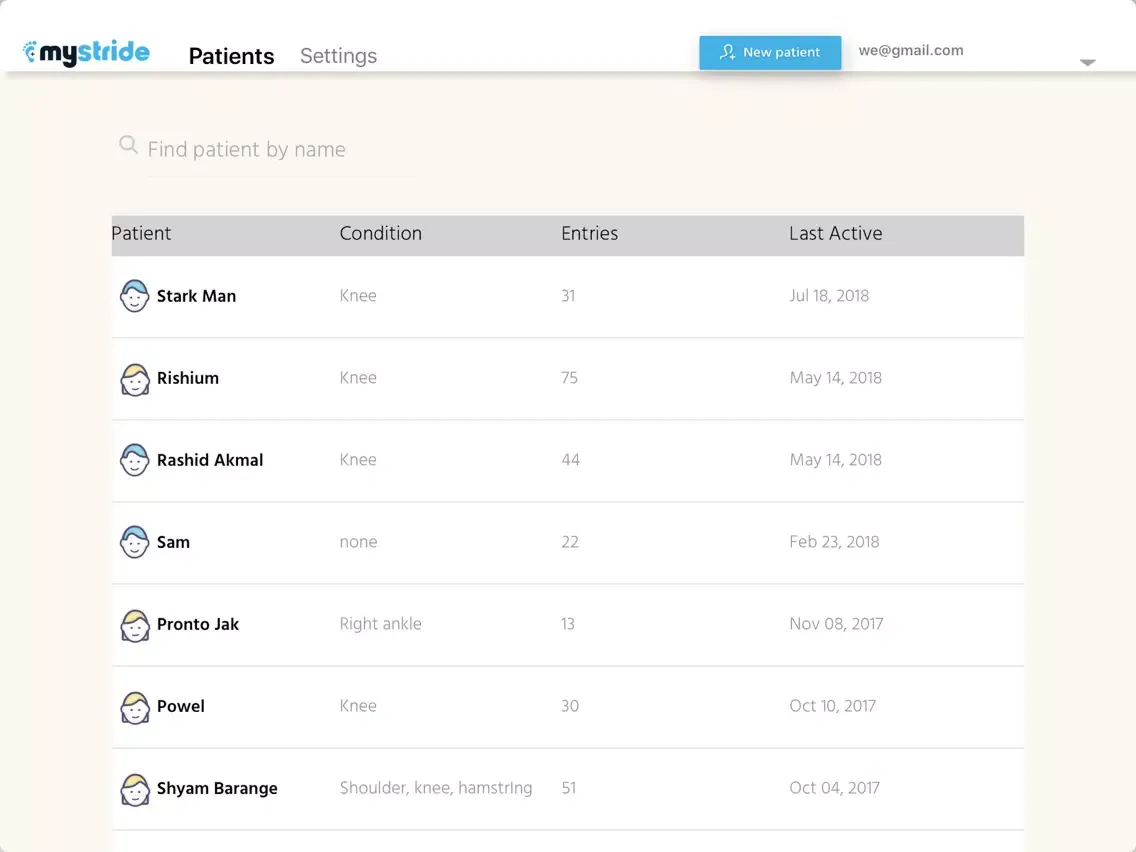 صور myStride Health iPad 