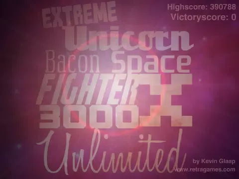 Extreme Unicorn Bacon Space Fighter X 3000 Unlimited iPad  Screenshots