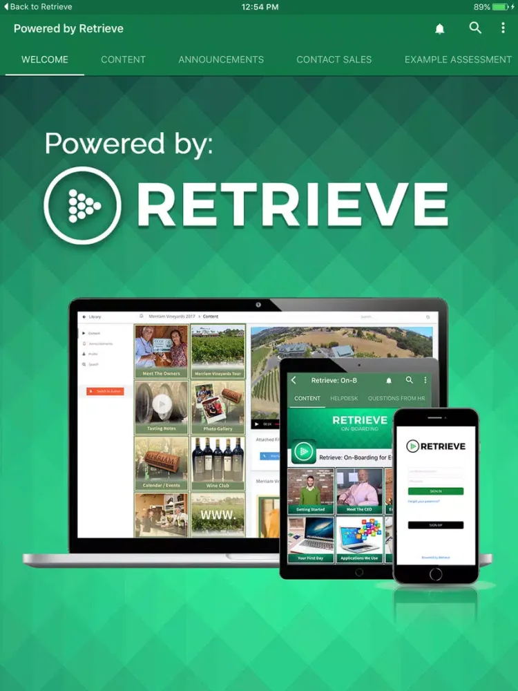 Powered by Retrieve iPad  স্ক্রিনশট