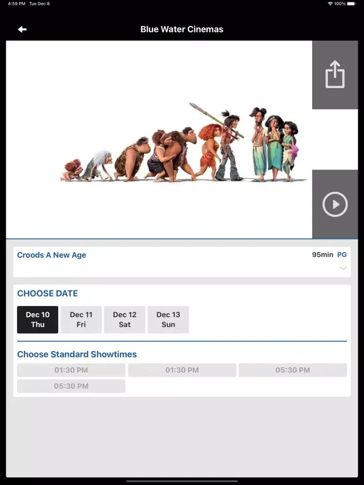 Blue Water Cinemas iPad 应用截图