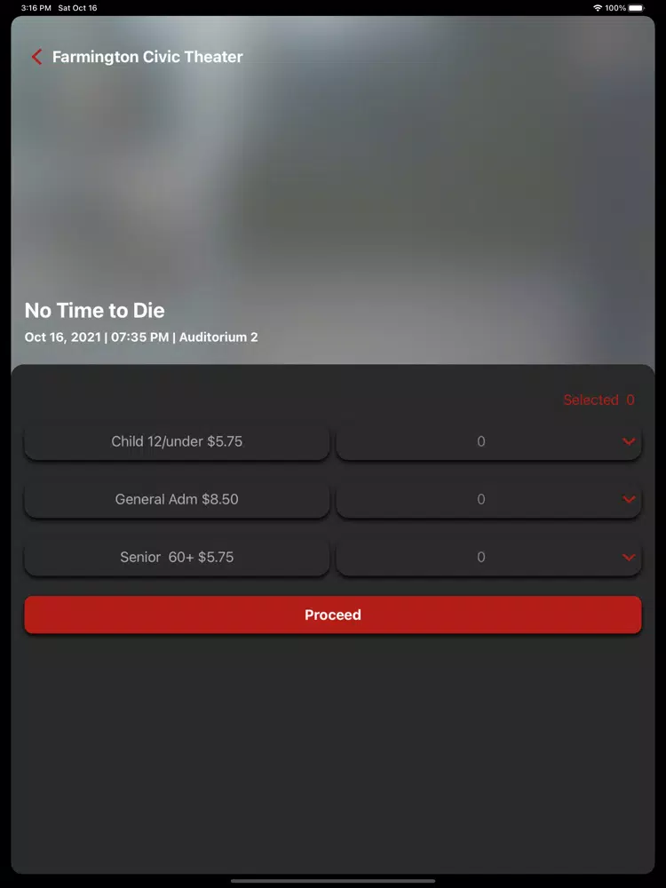 Zrzuty ekranu Farmington Civic Theater iPad 