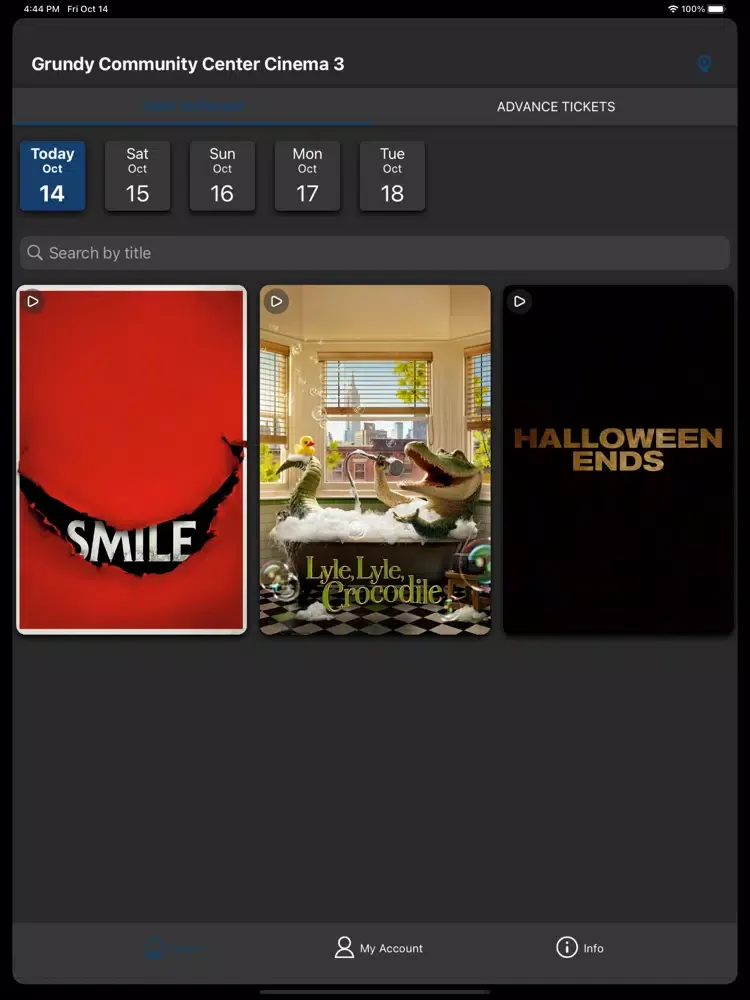 Ảnh chụp màn hình của Grundy Community Center Cinema iPad 