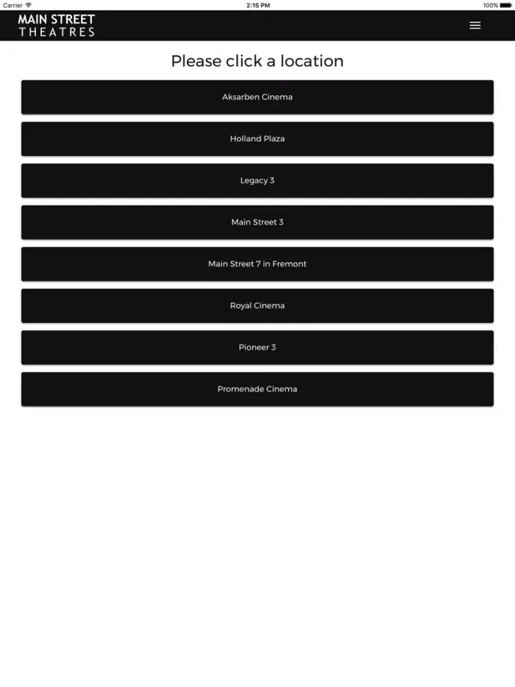 Main Street Theaters iPad  스크린샷