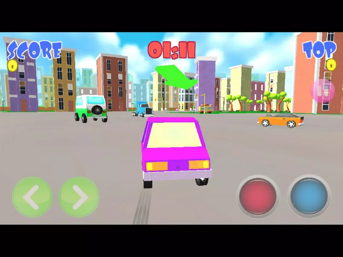 Tangkapan layar Cute Car Rider 3D : Small City iPad 