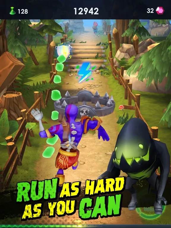 Tangkapan skrin Zombie Run 2: Craft Fun Runner iPad 