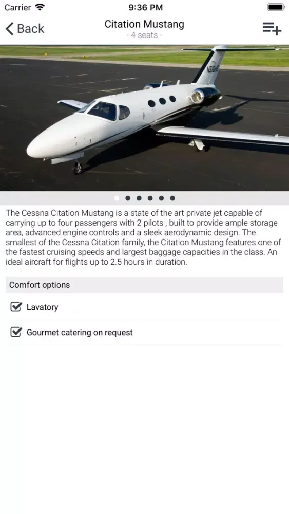 Tangkapan skrin Ascent Jet - Charter Market