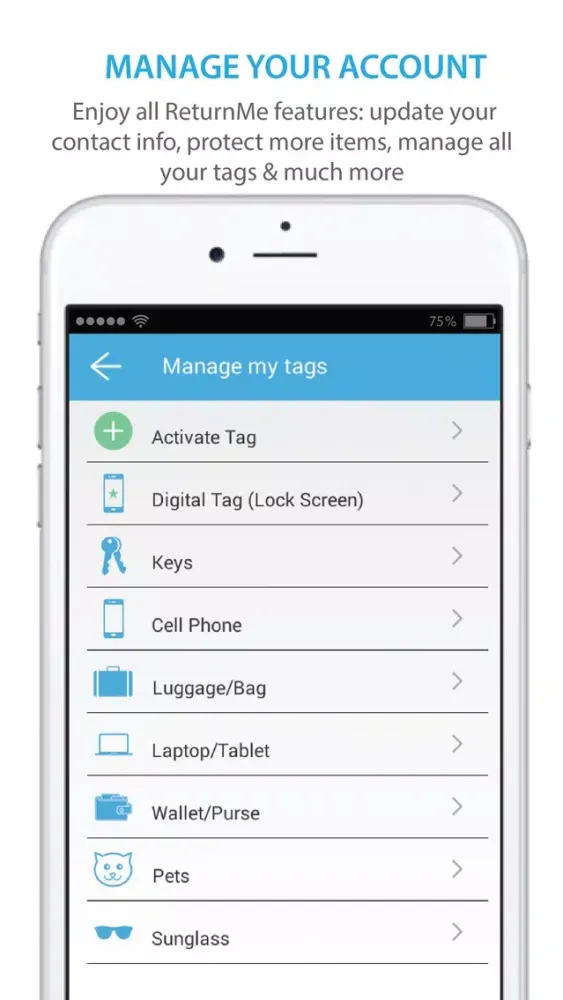 ReturnMe Digital Tag स्क्रीनशॉट