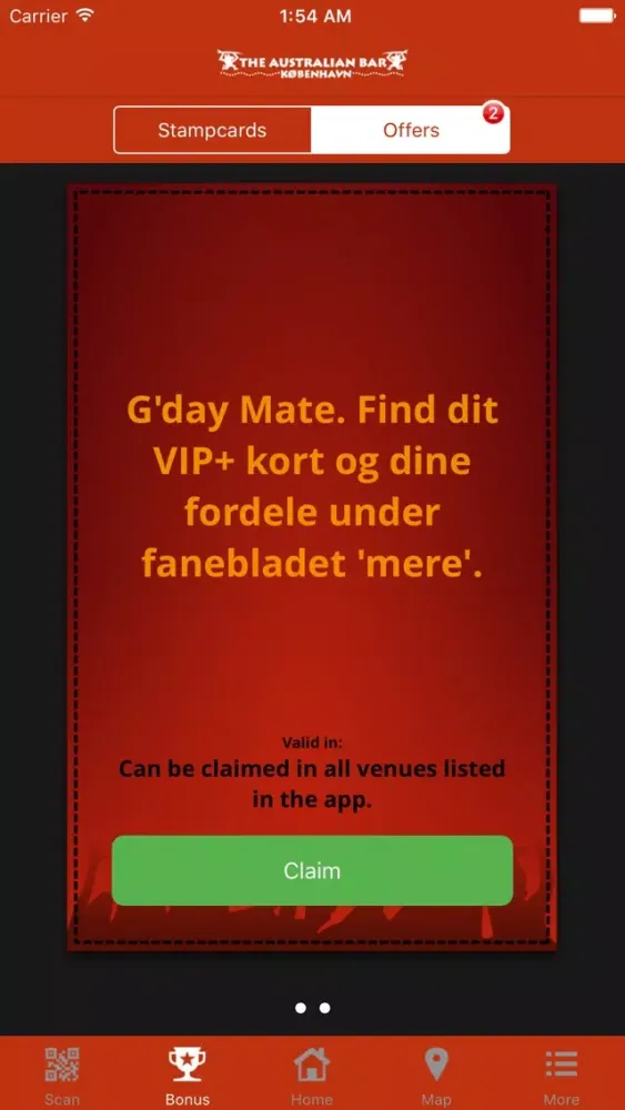 Tangkapan layar The Australian Bar København