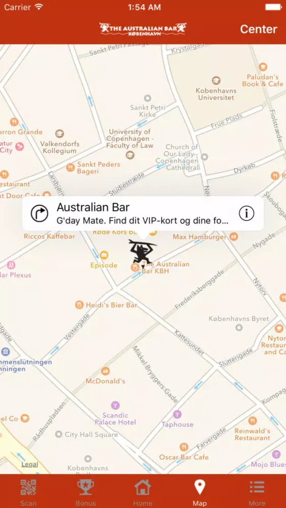 Tangkapan layar The Australian Bar København