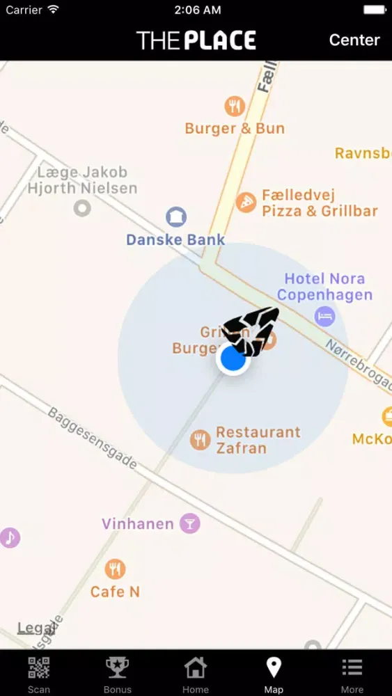 Tangkapan layar The Place App