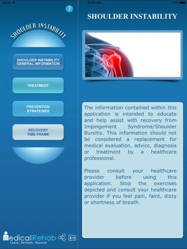 Shoulder Instability iPad 应用截图