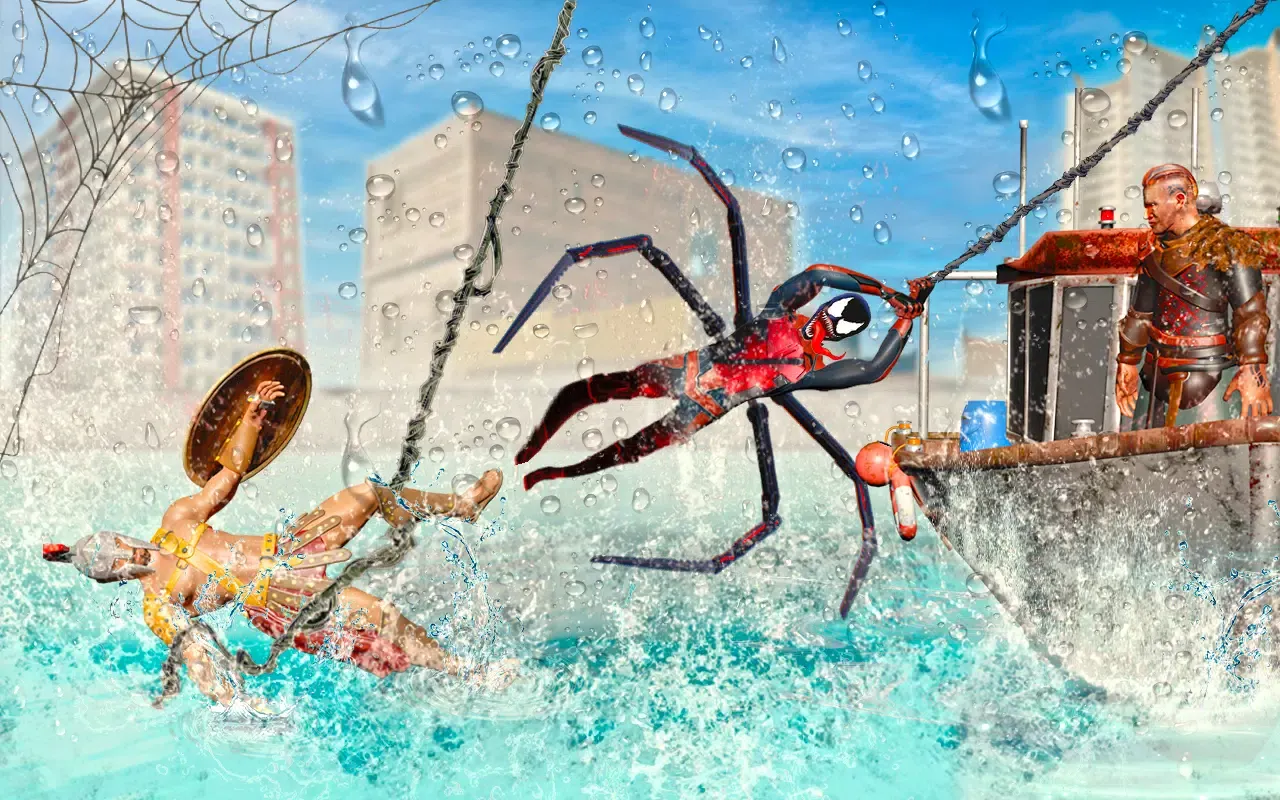 Spider Rope hero Vice Town 3D Screenshots