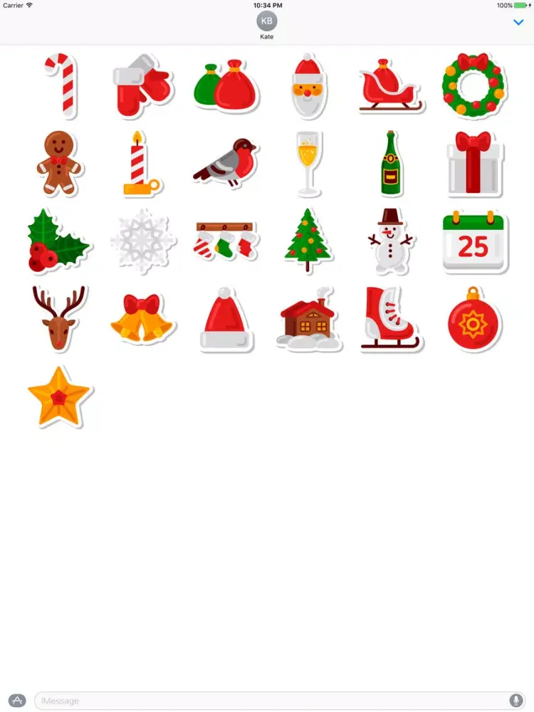 Ảnh chụp màn hình của Christmas Stickers Pack 1 - Weihnachten - Noël iPad 
