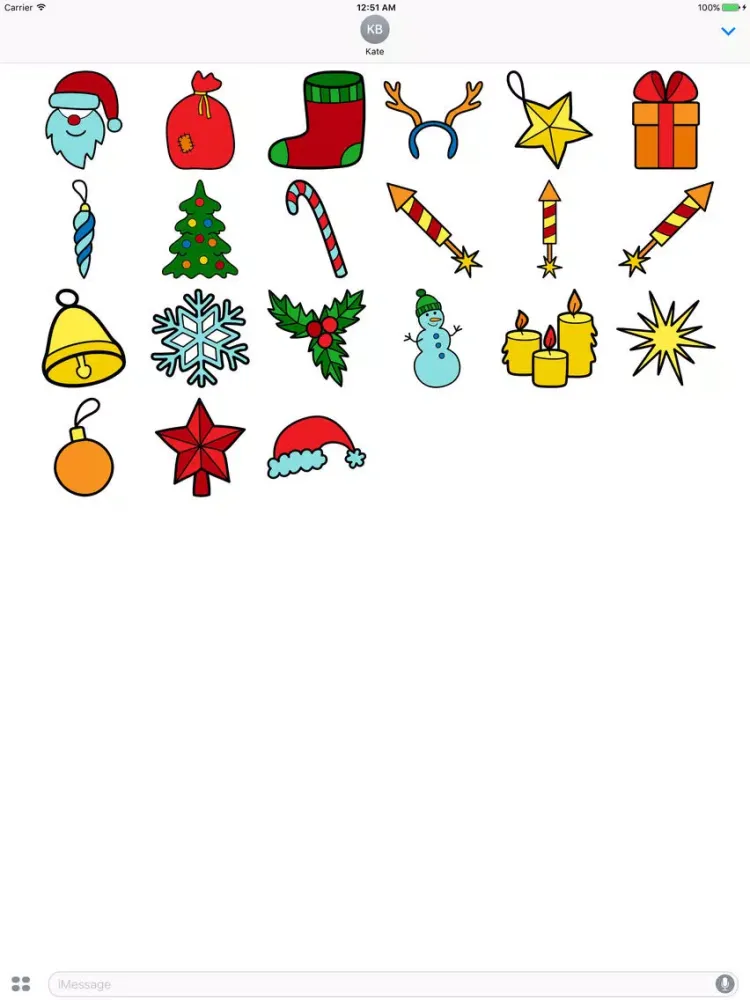 Zrzuty ekranu Christmas Stickers Pack 3 - Weihnachten - Noël iPad 