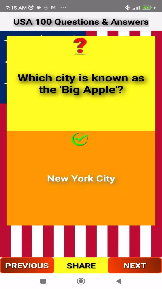 USA 100 Questions and Answers 스크린샷