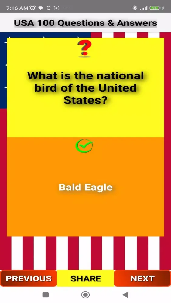 USA 100 Questions and Answers 스크린샷