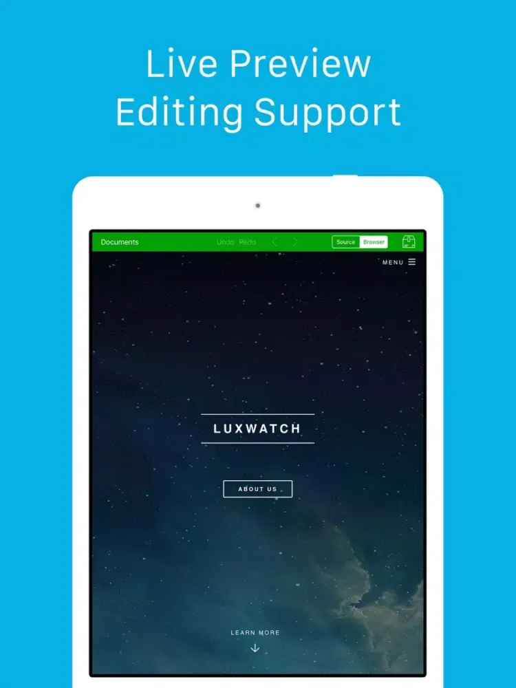 HTML Studio iPad  سکرین شاٹس