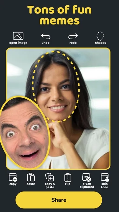 Tangkapan layar Faceover: Photo Face Swap