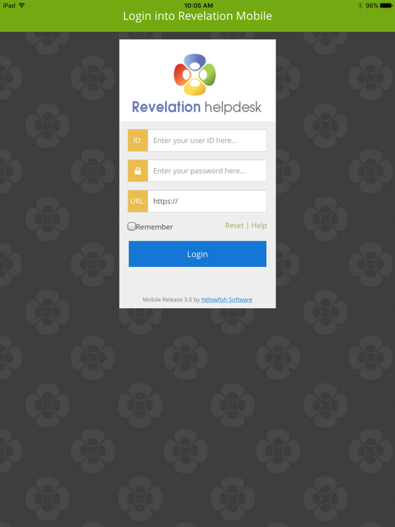 Ảnh chụp màn hình của Revelation Mobile iPad 