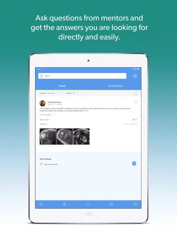 Reveli: Student and Mentor Q&A iPad  Screenshots