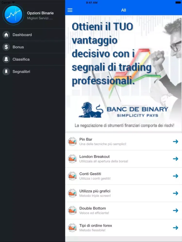 Trading Opzioni Binarie - Azioni, Valute, ETF, Indici, Materie Prime iPad  Screenshots