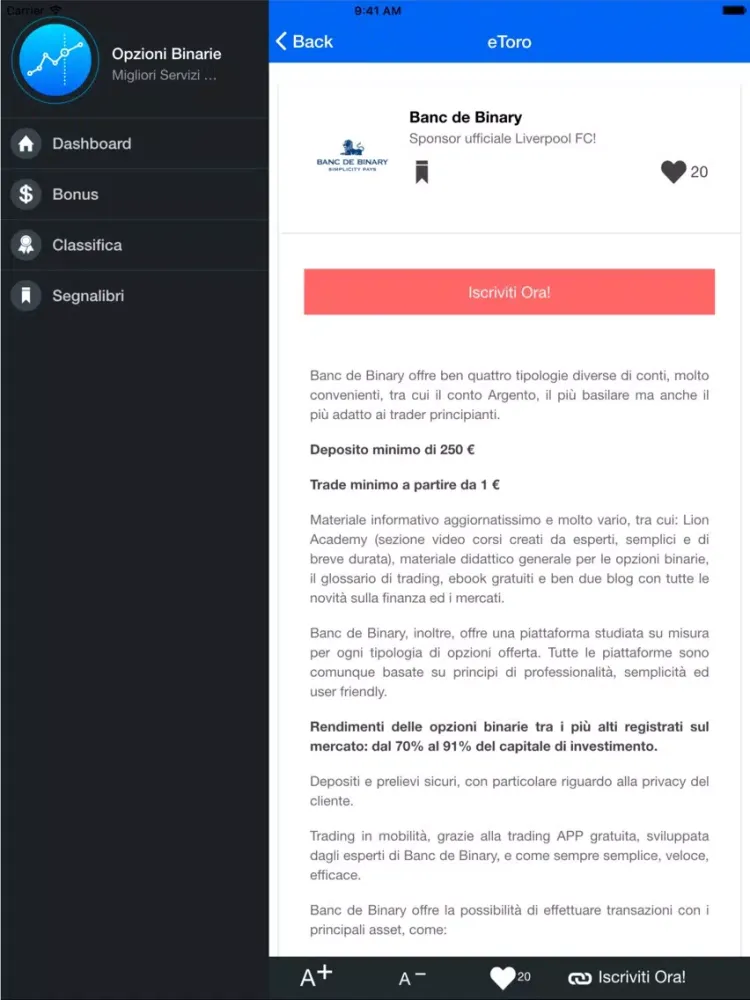 Trading Opzioni Binarie - Azioni, Valute, ETF, Indici, Materie Prime iPad  Screenshots