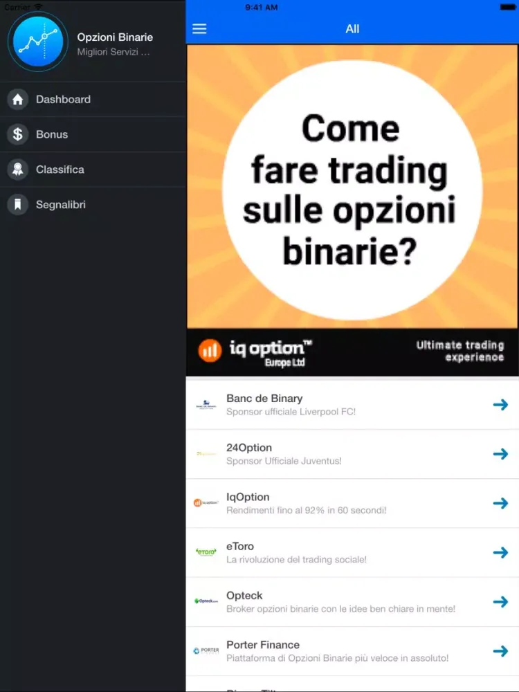 Trading Opzioni Binarie - Azioni, Valute, ETF, Indici, Materie Prime iPad  Screenshots