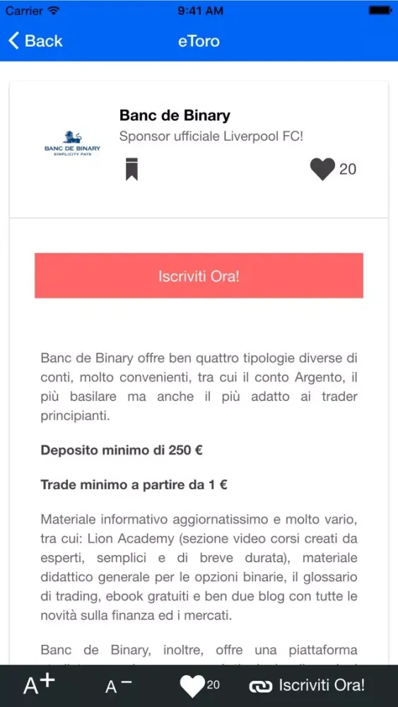 Trading Opzioni Binarie - Azioni, Valute, ETF, Indici, Materie Prime Screenshots