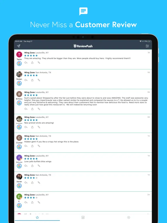 ReviewPush for Business Owners iPad 應用截圖
