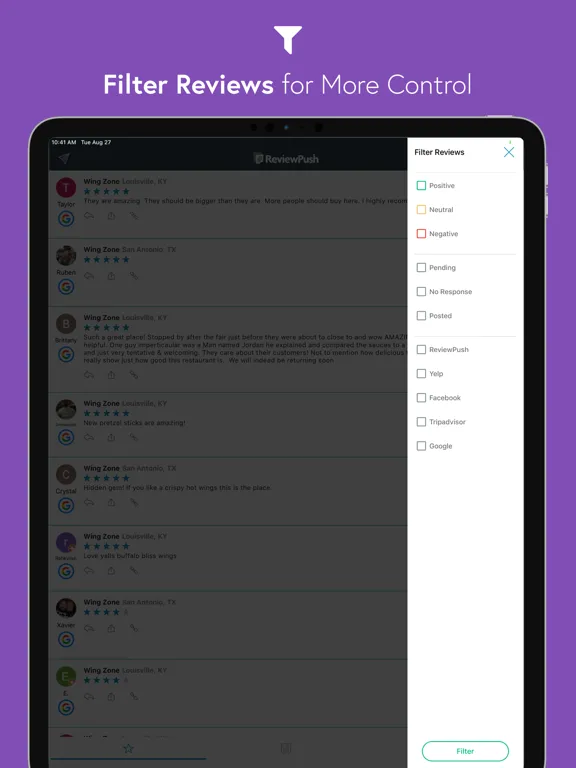 ReviewPush for Business Owners iPad 應用截圖