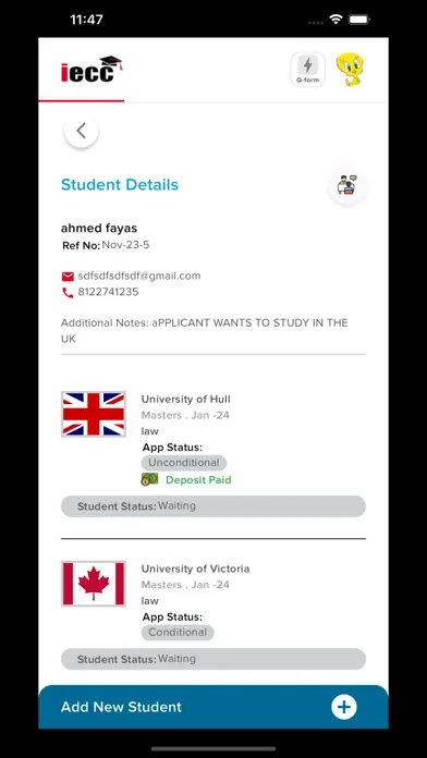 IECC Referral App Screenshots