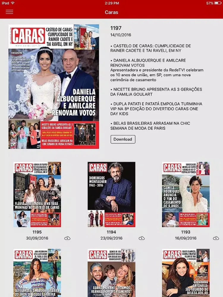 صور Revista CARAS Brasil iPad 