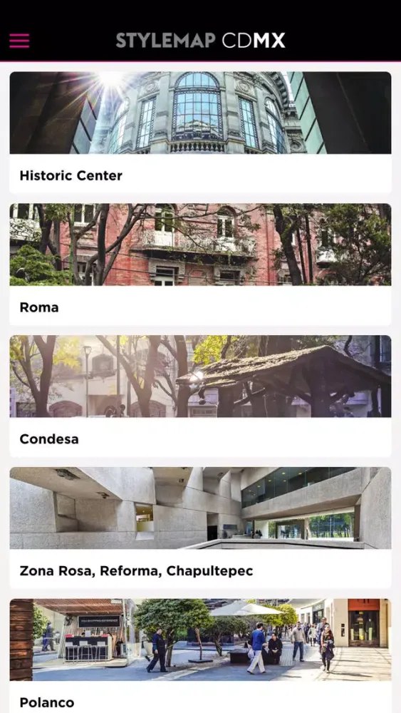 Zrzuty ekranu Mexico City Guide: Travesias Stylemap CDMX