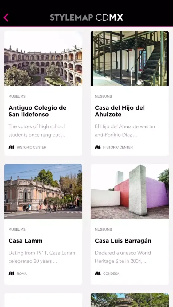 Zrzuty ekranu Mexico City Guide: Travesias Stylemap CDMX