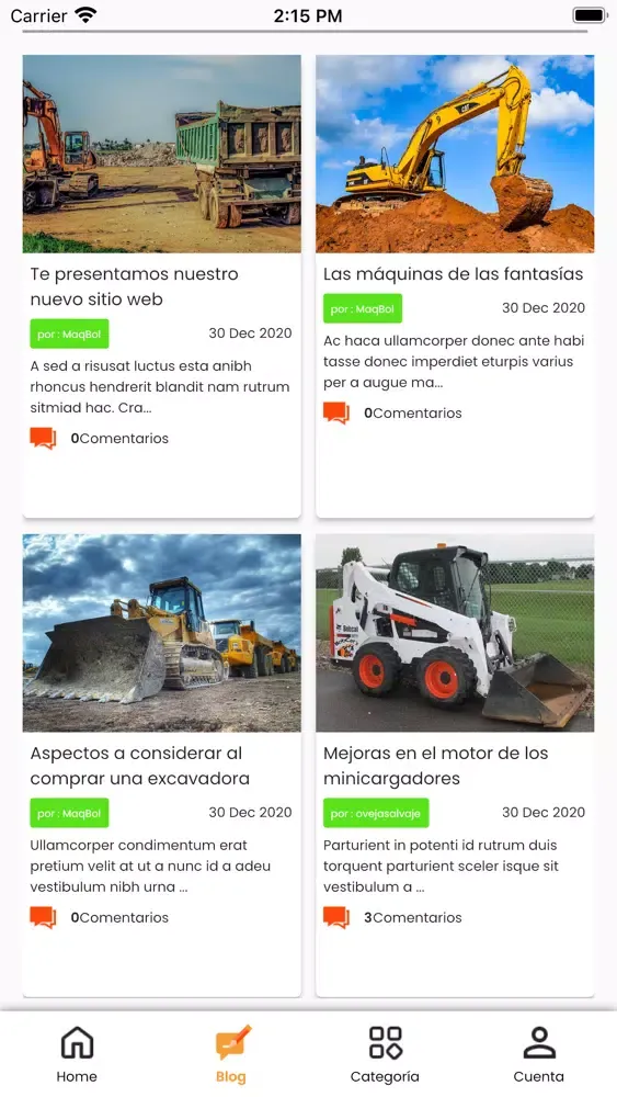ภาพหน้าจอของ Maquinaria Pesada Bolivia