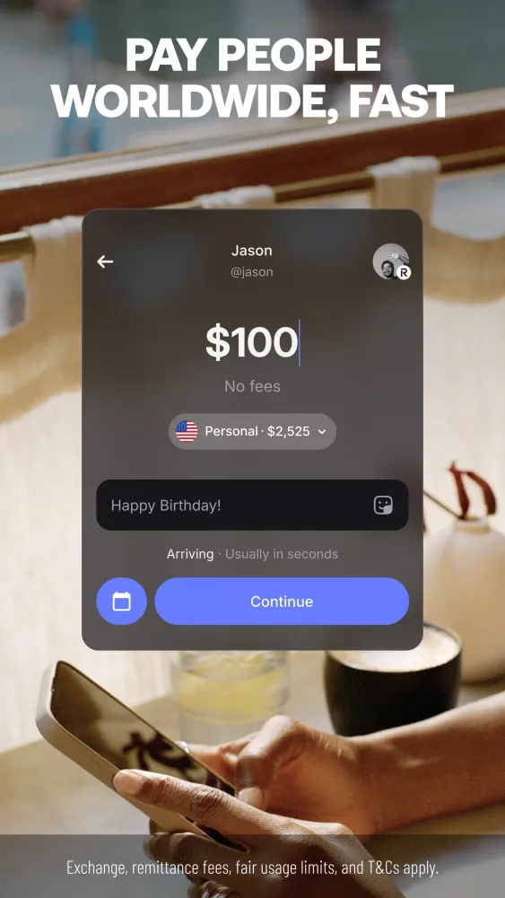 Tangkapan layar Revolut
